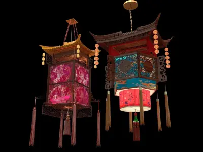 Chinese royal palace lantern  3D model buy