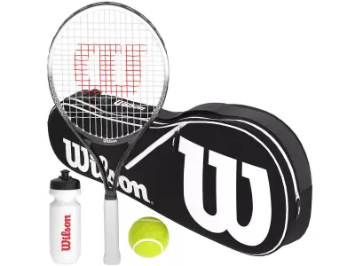 wilson burn black junior tennis racquet bundle 3D model