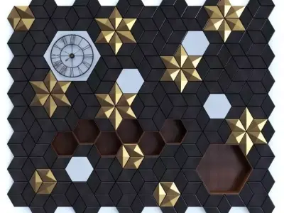 Wall Decorative panels-001 3D model