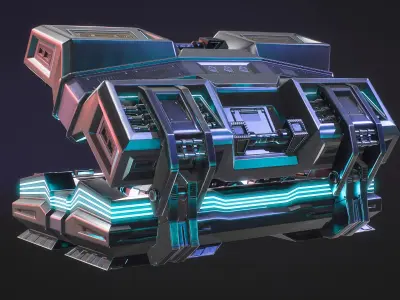 Sci-Fi Nuclear Weapon Case Free 3D model