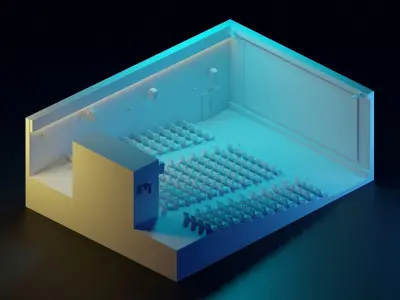 Low Poly Isometric - Cinema Free low-poly 3D model