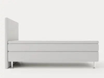 Meja Continental Bed 140x200cm Light Gray Low-poly 3D model