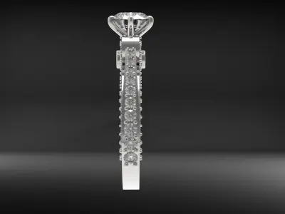 diamond ring 1 carat 3D print model