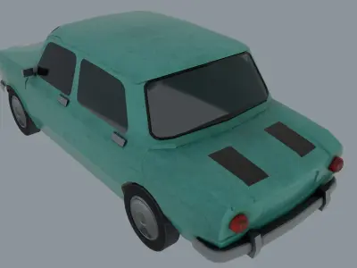 Simca 1000 Low-poly 3D model