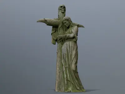 woman Statue Low-poly 3D model