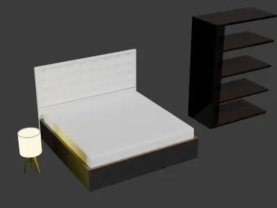 interior essentials 3d models Low-poly 3D model