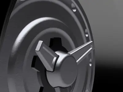 20inch Billet Drilled Steel Wheels with Spinner 2x Offsets 3D print model