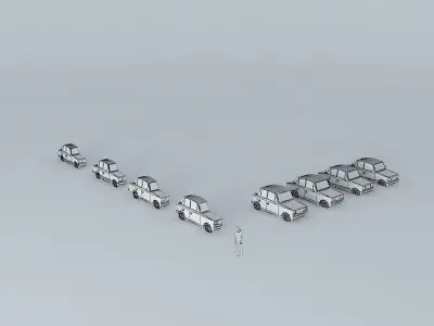 Fictional Eastern Europe car evolution Free 3D model