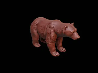 Polar Bear Animal Sculpture 3D print model buy