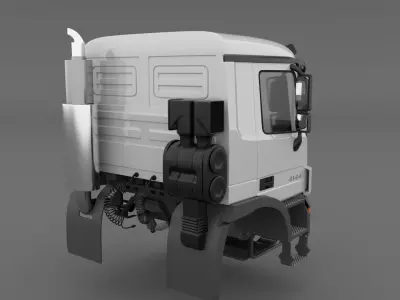 Mercedes Actros 4144 Head only 01 3D model