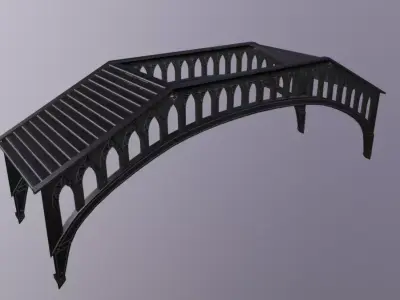 Stairs IronBridge Low-poly 3D model