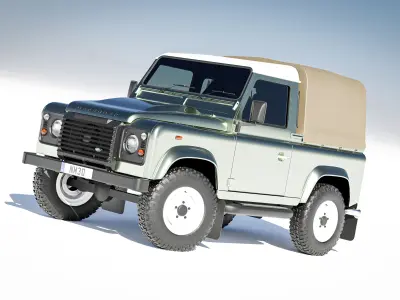 Land Rover Defender 90 Pickup 2012 3D model