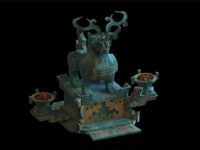 Bronze ware  sculpture 3D model