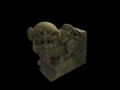 Anydrafts Statue 02 Low-poly 3D model