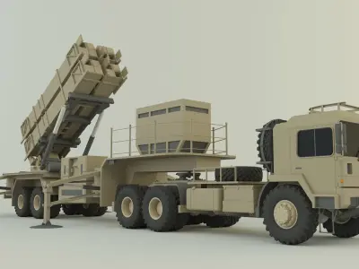 truck military air defense 3D model