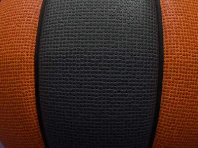 Procedural Basketball mulit-color optional Low-poly 3D model