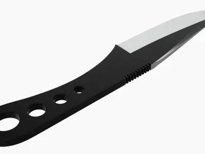 Knife throwing 04 3D model