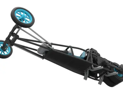 Rear engine old school dragster V2 Scale 1 to 25 3D print model