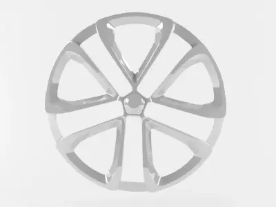 RingForTire silver wheel rim Free 3D model