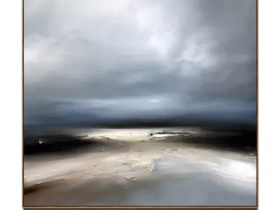 Plaster two square photo frames 20 Low-poly 3D model