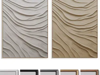 Abstract Painting Frame set 3D model 252
