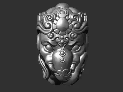 ganesha head 3D print model