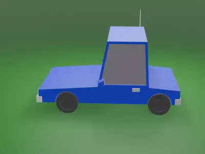 Low Poly Car Low-poly 3D model