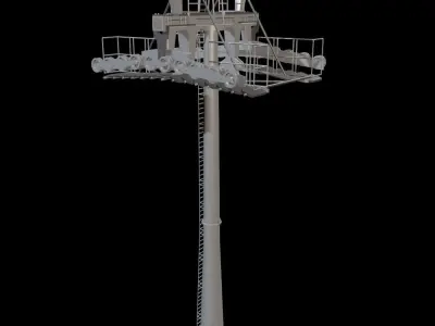 Ropeway Tower Low-poly 3D model