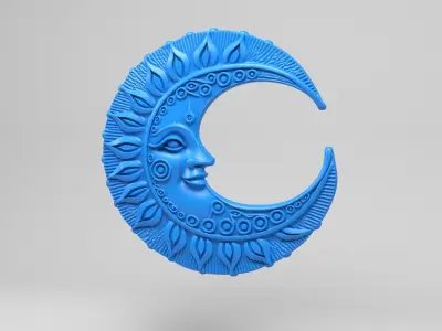 Moon wall decoration 3D print model