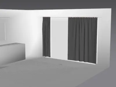 Marvelous Designer and 3DS Max Curtains03 Bigger 3D model
