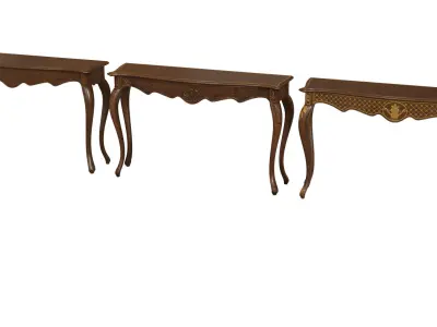 Classic side table 1200 Low-poly 3D model