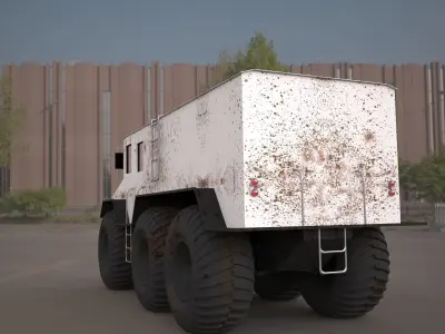 burlak amphibious atv 3d model 3D model