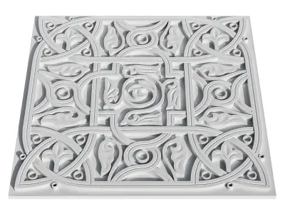panels stucco molding east 01 3D model