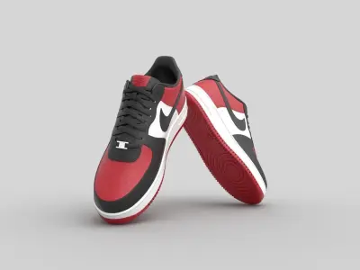 NIKE air force Red 3D model