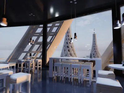 Futuristic Organic Building Ver-3 3D model