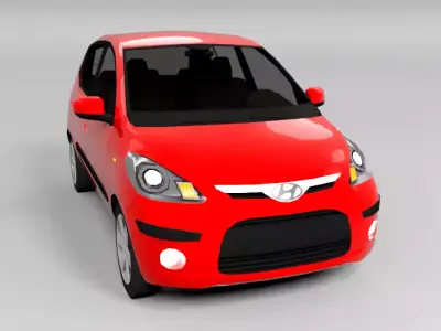 HYUNDAI I10 LOWPOLY Low-poly 3D model