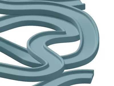 Plastic Premium Curvy Roadway Toy 3D model