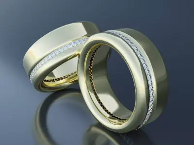 Wedding Gold Ring 3D print model