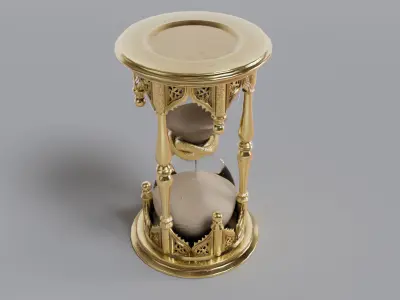 Hourglass golden 3D model