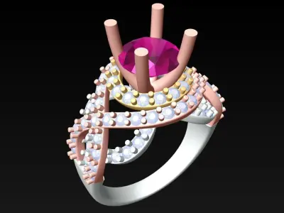 Diamond Ring - Womens Rings - N492902 3D print model