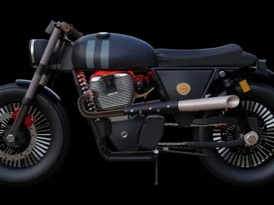 Retro bike 3d model  3D model