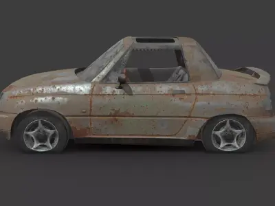 Abandoned Car - Suzuki X90 Low-poly 3D model