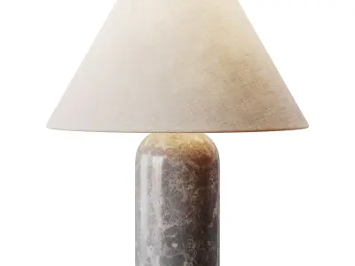 Tafellamp Gia met marmeren voet 3D model