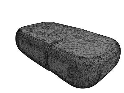 Aged Modular Concrete Block Low-poly 3D model