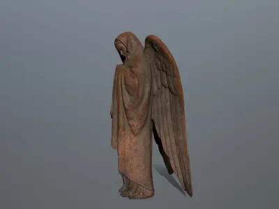 Angel Statue 01 Low-poly 3D model