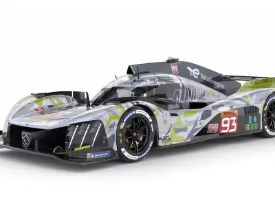 Peugeot 9X8 LMDh 2025 WEC 3D model