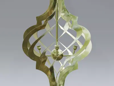 Twisted Patterned Moroccan Lamp 3D model