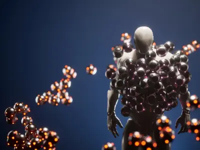 Cyberball Flock Low-poly 3D model