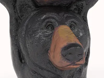 Bear Statue Low-poly 3D model