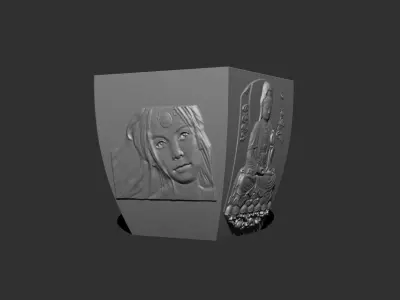 Planter Pot with drainage 3D print model 3D print model